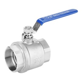 Female Thread Ball Valve, 2 Inch DN50 1000 WOG 304 Stainless Steel Two Piece Female Thread Ball Valve with Full Connection