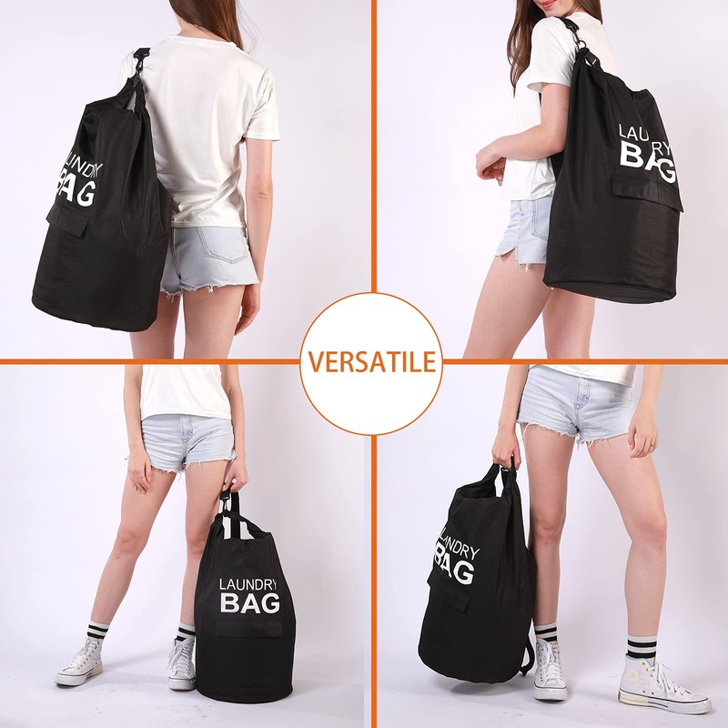 Kimmama 70L Waterproof Laundry Bag Backpack,Heavy Duty Laundry Bag with