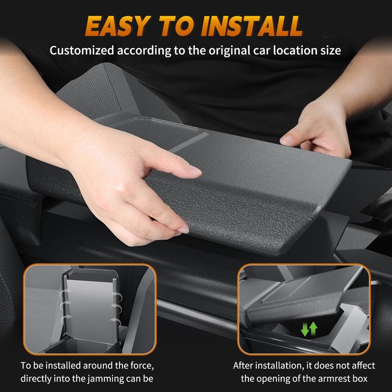 TUSKETY Accessories for Cybertruck 2024 2025 2PCS Center Console armrest