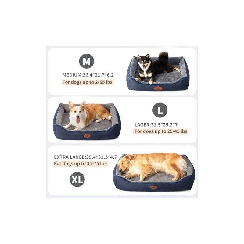 Tidore Orthopedic Dog Bed Medium Size Dog, Durable Egg Crate
