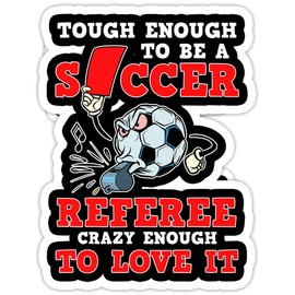 eden tee Soccer Referee Whistle Red Card - Soccer Ref- 4x3 Vinyl Stickers, Laptop Decal, Water Bottle Sticker (Set of 3)