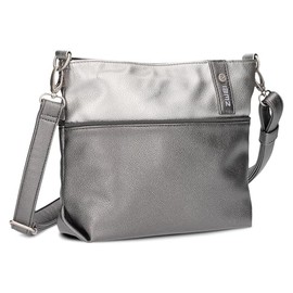 Zwei Jana J8 Women's Shoulder Bag 3 Litre Bi-Colour Canvas Style Handbag Soft Faux Leather Ideal for Everyday Use Includes 2 Removable Shoulder Straps Short & Long (Cosmos), Cosmos