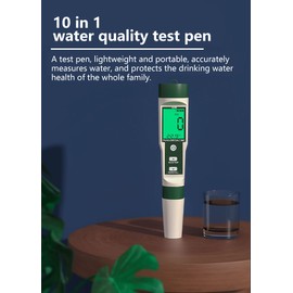 WANGCL 10 In1 LCD Digital Meter Tester Soil Testing Kit for Garden PH/TDS/EC/Salinity salinity/ORP/H2 Hydrogen-rich/S.G/Temperature/Nutrient fertility/Resistivity