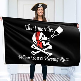 Pirate Flag 90 x 150 cm with Eyelets - Large Pirate Flag Children - Vibrant Digital Print - Pirate Flag - Jolly Roger Flag - Double Stitching