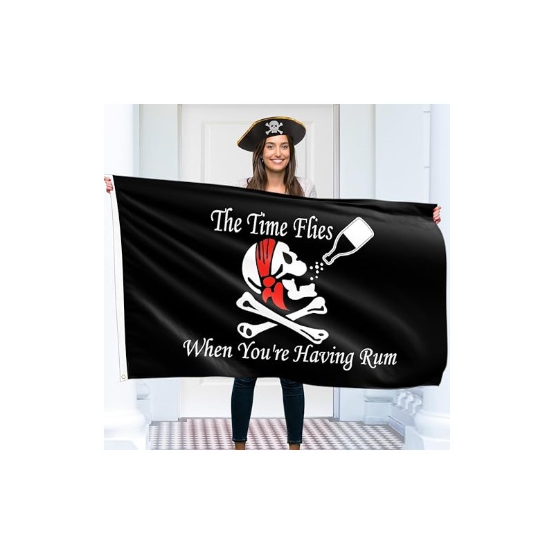 Pirate Flag 90 x 150 cm with Eyelets - Large