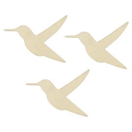 30 Pack 4 Inch Wood Hummingbird Cutouts Unfinished Wooden Hummingbird Hanging Ornaments DIY Hummingbird Craft Gift Tags for Home Party Decoration Craft Project
