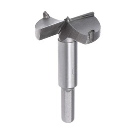 sourcing map Forstner Drill Bits 48mm, Tungsten Carbide Wood Hole Saw Auger Opener Woodworking Hinge Hole Drilling Boring Bit Cutter Gray