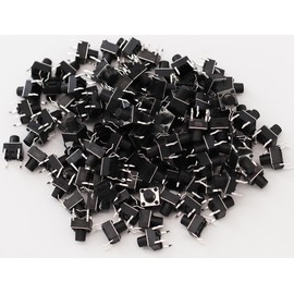 Heevhas Tact Button Switch Mini Micro Tact Switch 6 x 6 x 7 mm 4 Pin DIP Micro PCB SMD SMT Momentary Tactile Tact Push Button Switch Electronic Components (Pack of 100)