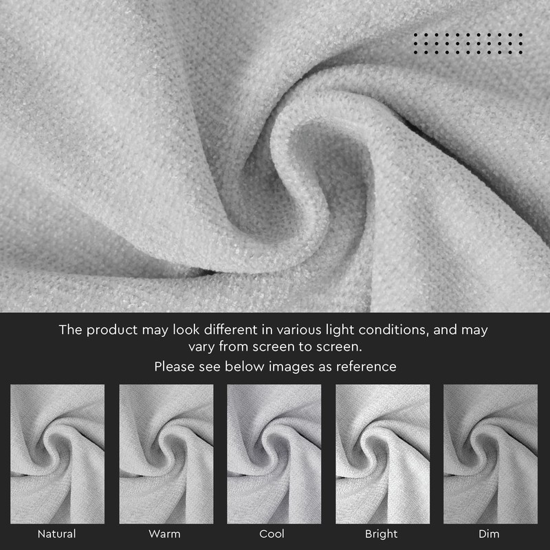 Encasa Homes Chenille Cushion Covers, Set of 2, Solid Colour,
