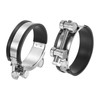 sourcing map T-Bolt Hose Clamp, 2Pcs 68-73mm Adjustable Stainless Steel