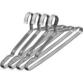 PUREZON 40 Pack Wire Hangers,16.5 Inch Wire Coat Hanger,Heavy Duty Stainless Steel Metal Hangers,Ultra Thin,Non Slip,Space Saving Clothes Hanger for Closet,Coats, Shirts,Suits,Pant(Sliver)