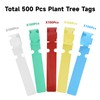500 Pcs White Plastic Plant Tree Tags Nursery Garden Lables