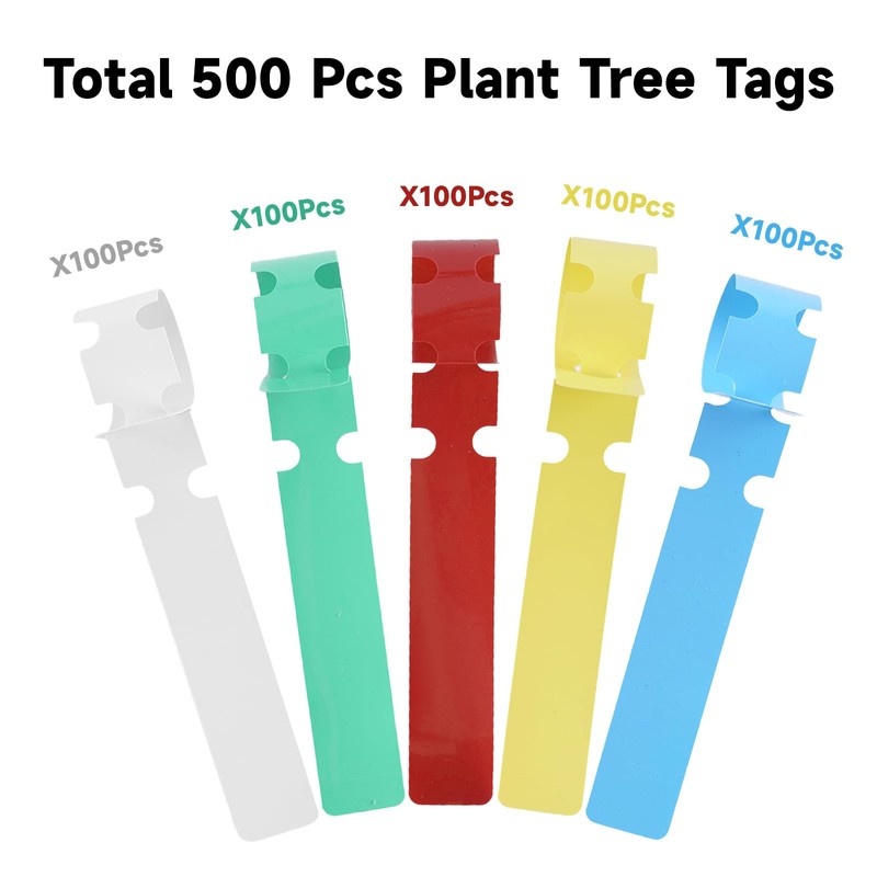 500 Pcs White Plastic Plant Tree Tags Nursery Garden Lables