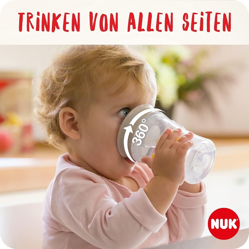 NUK Magic Cup in Practical Double Pack, 8+ Months, Leak-Proof