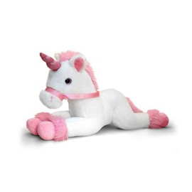 Keel Toys SF1719-W Unicorns KEEL Soft Toys 35cm SF1719, Pink/White