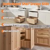 Pair Undermount Drawer Slides Bottom Mount Pull Out Shelf Slider