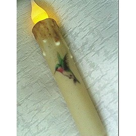 Hummingbird Ivory Timer Taper Candle Farmhouse Rustic 6.5" Primitive Grungy for Farmhouse, Kitchen, Party, Holiday Decor