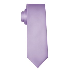 TASTION Mens Lilac Tie for Men Classic Wedding Lavender Necktie Solid Light Purple Tie Formal Business