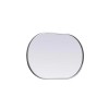 Elegant Decor Asha 20x30" Oval Modern MDF Wood/Iron Mirror in