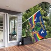 Hztyyier World Peace Flag Dove Rainbow Signs Double Printed World