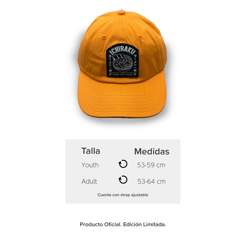 Naruto Gorra para Hombre y Mujer Original con Diseño Ichiraku