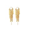 Long Sequin Tassel Statement Dangle Earrings for Women (V-Gold)