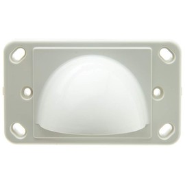 Brush Style Cable Pass-Through Wall Plate Insert with half-moon cover, single gang, white