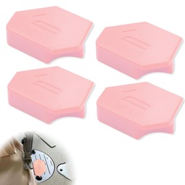 Pcmursal 4 Pieces Magnetic Seam Guide for Sewing Machine, Upgraded Multi-Purpose Tool Polygonal Magnetic Seam Guide with Scale, Sewing Supplies and Accessories (Pink)