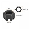 sourcing map M20x1.5mm Hexagon Slotted Nut, Grade 4.8 Carbon Steel