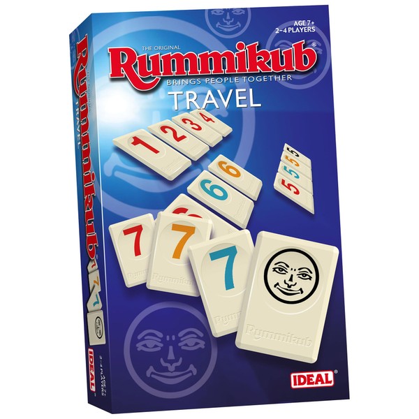 IDEAL | Rummikub Travel game: Brings people together | Family Strategy Games | For 2-4 Players | Ages 7+