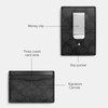 COACH Men's Money Clip Card Case in Signature Canvas, Charcoal,