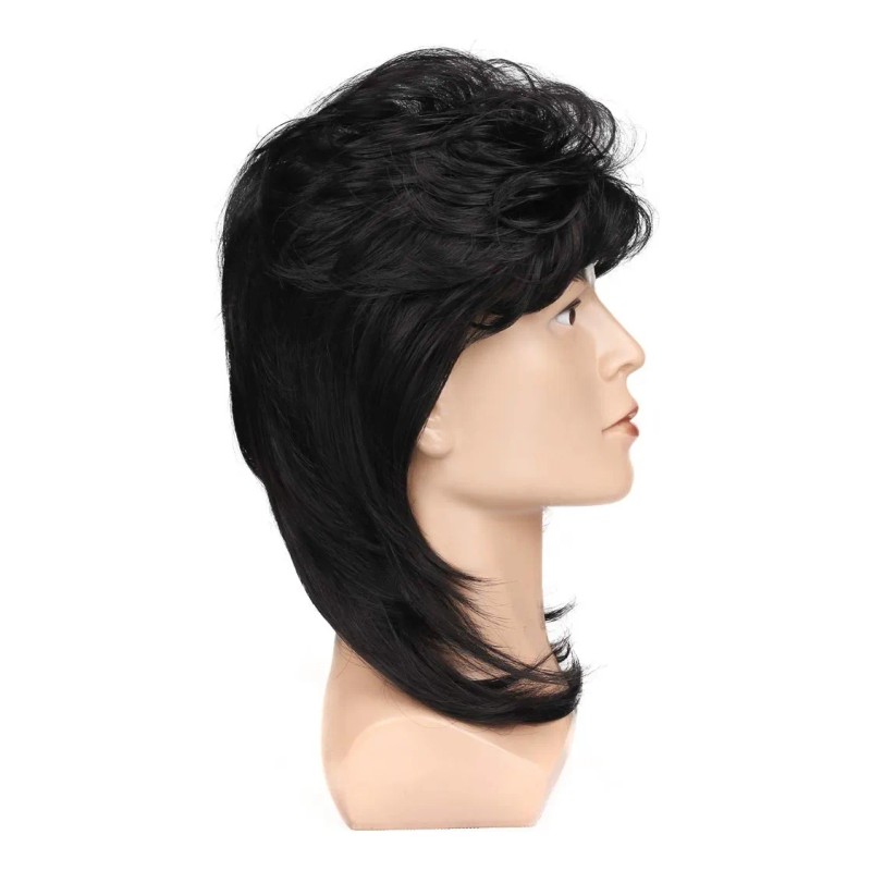 Peluca Larga Cabello Para Hombre 80 Disfraces Party Natural