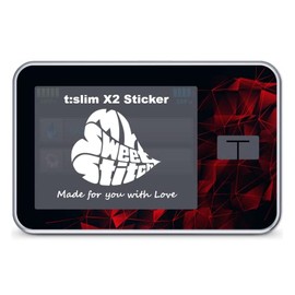 MySweetStitch Tandem t:slim X2 sticker, red triangles, made in Germany