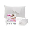 Set of 2 Waterproof Cotton Pillow Protectors with Hidden Zipper.