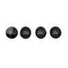 Set of Four 2 1/8" Black and Chrome Center Wheel