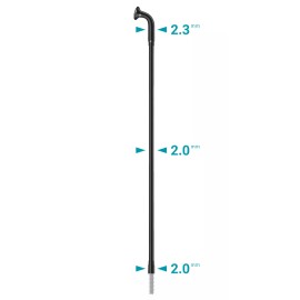 SAPIM STRONG Spokes - 10-Pack - Black Butted J-Bend NEW, Plus FREE Alloy Nipples - 260 mm