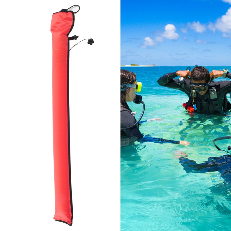 Diving Surface Marker Buoy Diver Inflatable Safety Signal Tube with