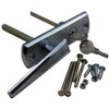 Fehr Garage Door L Handle and Cylinder Combo, includes Mounting Fasteners, Zinc Plated, LS3LSP