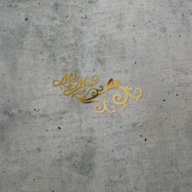 Decal Stickers of Wedding (Metallic Gold) (Set of 2) Premium Waterproof Vinyl Decal Stickers for Laptop Phone Accessory Helmet Car Window Mug Tuber Cup - ANDVER1527813GO_102023