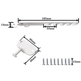 Csirnto Window Lock Pack of 2 Window Buckle Window Lock Window Tilt Regulator Window Stopper Tilt Regulator Casement Window Sash Jammer Door Lock for Home Office (White)