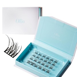 Ollio Single Glue-Free Partial False Eyelashes, 24 Bundles Set, Korean Cosmetics (Voluminous XL, 10mm (5 Bundles))