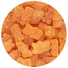 Orange Gummy Bears Sugared, 1.3 Pound Resealable Bag, Orange Candy, Orange Flavored, The Hampton Popcorn & Candy Company