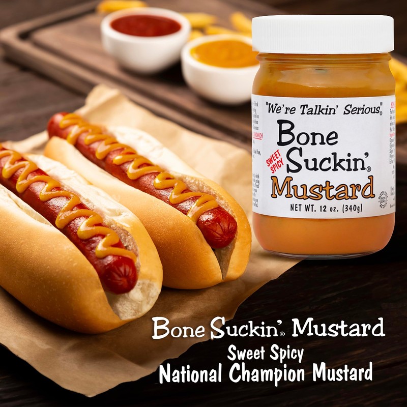 Bone Suckin' Sweet Spicy Mustard - Gourmet Jalapeno Mustard, Sweet