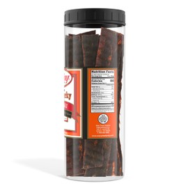 Enjoy Beef Jerky Teriyaki | 20 oz (Pack of 1) | 32 Count | Traditional Style | USA Made | High Protein | Low Fat | Zero Trans Fat | No Preservatives | No MSG | No Nitrites | Resealable Jar