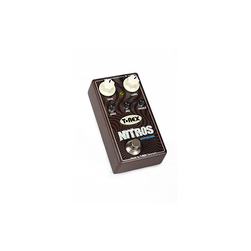 T-Rex Engineering NITROS High-Gain Distortion Guitar Effects Pedal with 3-Band