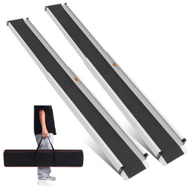 Wheelchair ramp 5FT, Lightweight, Retractable and Portable, can be Used for Wheelchair ramps, Comes with a Handbag