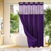 Gibelle No Hook Waffle Weave Shower Curtain with Snap-in Fabric
