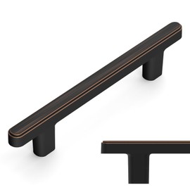 Amerdeco 10 Pack Oil Rubbed Bronze Cabinet Pulls 3.75 Inch(96mm) Hole Center Drawer Pulls Cabinet Hardware Kitchen Cabinet Handles for Bathroom ZH0065