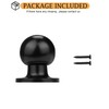 Probrico Stainless Steel Half-Dummy Door Knobs Black Round Pulls for