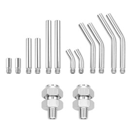 DCYCBTH 2 Set 1/4" PT 304 Stainless Steel Coolant Nozzles for CNC Lathes Cutting Nozzle, 360 ° Steering High-Pressure Cutting Oil Cooling Industry Nozzle Air Blow Nozzles